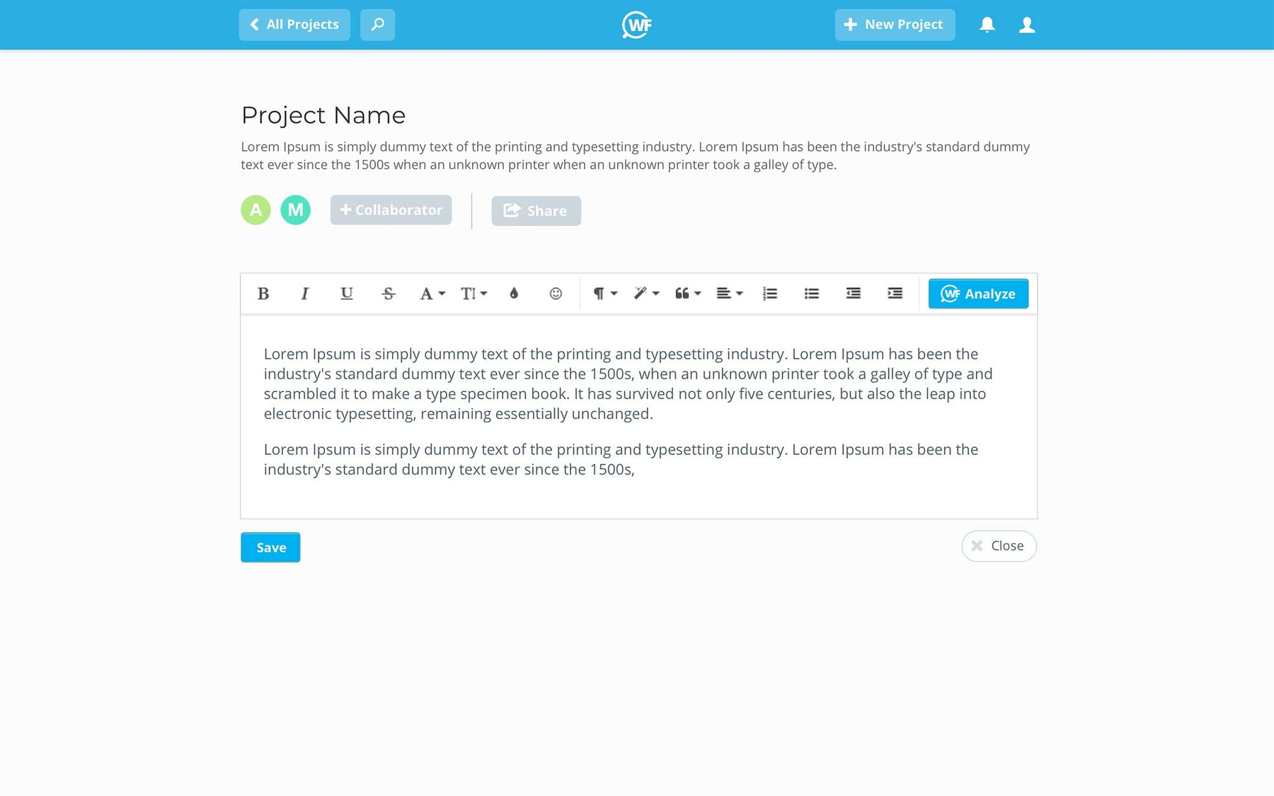 Project screenshot